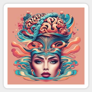 Psychedelic Woman Sticker